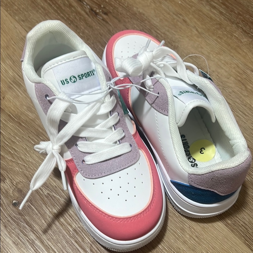 Kids Sneakers - Pink and White